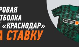Winline дарит игровую футболку ФК «Краснодар» за ставку на матч РПЛ